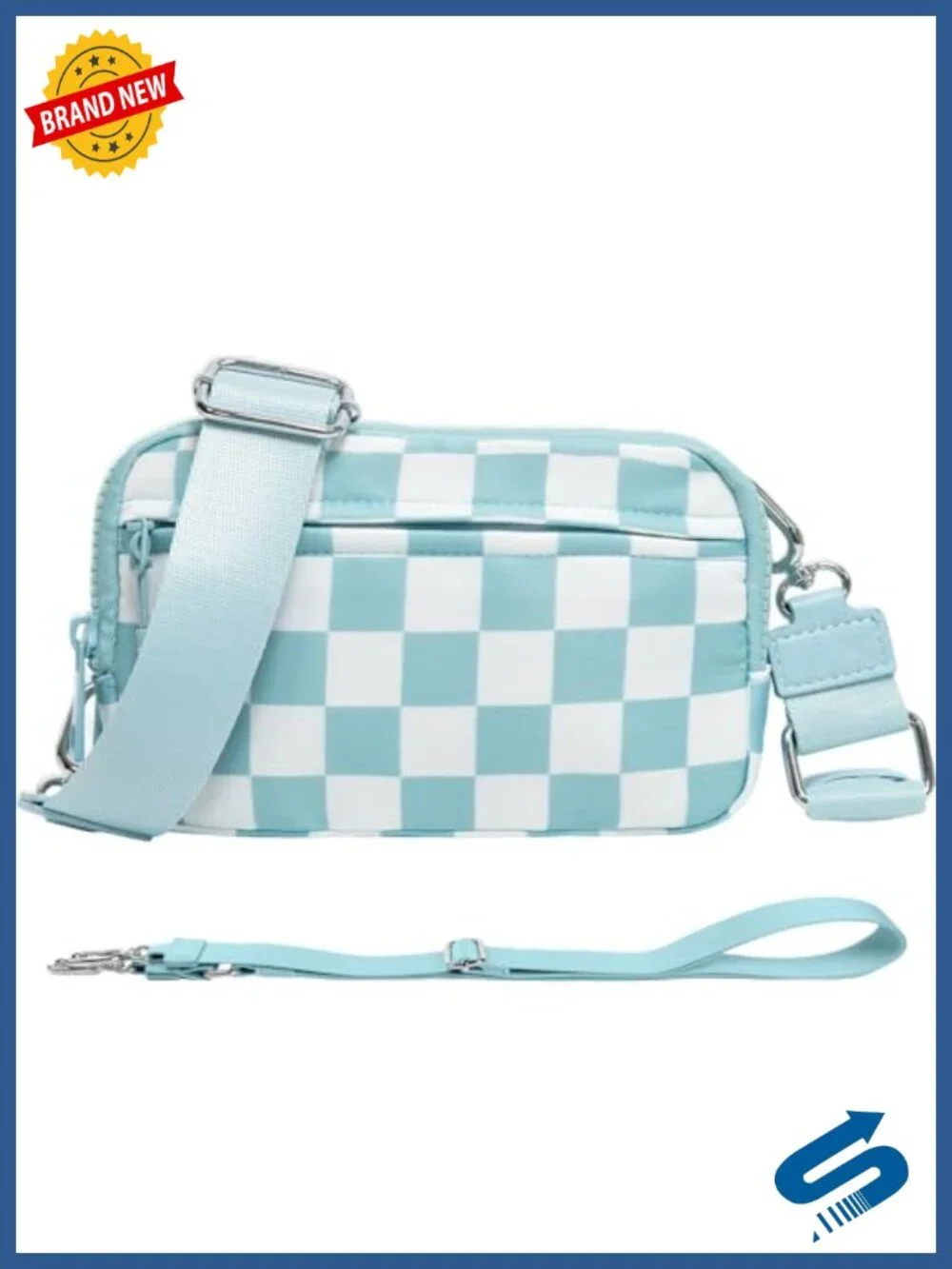 Nylon Wristlet Wallet RFID Blocking Crossbody with Credit Card Holder &